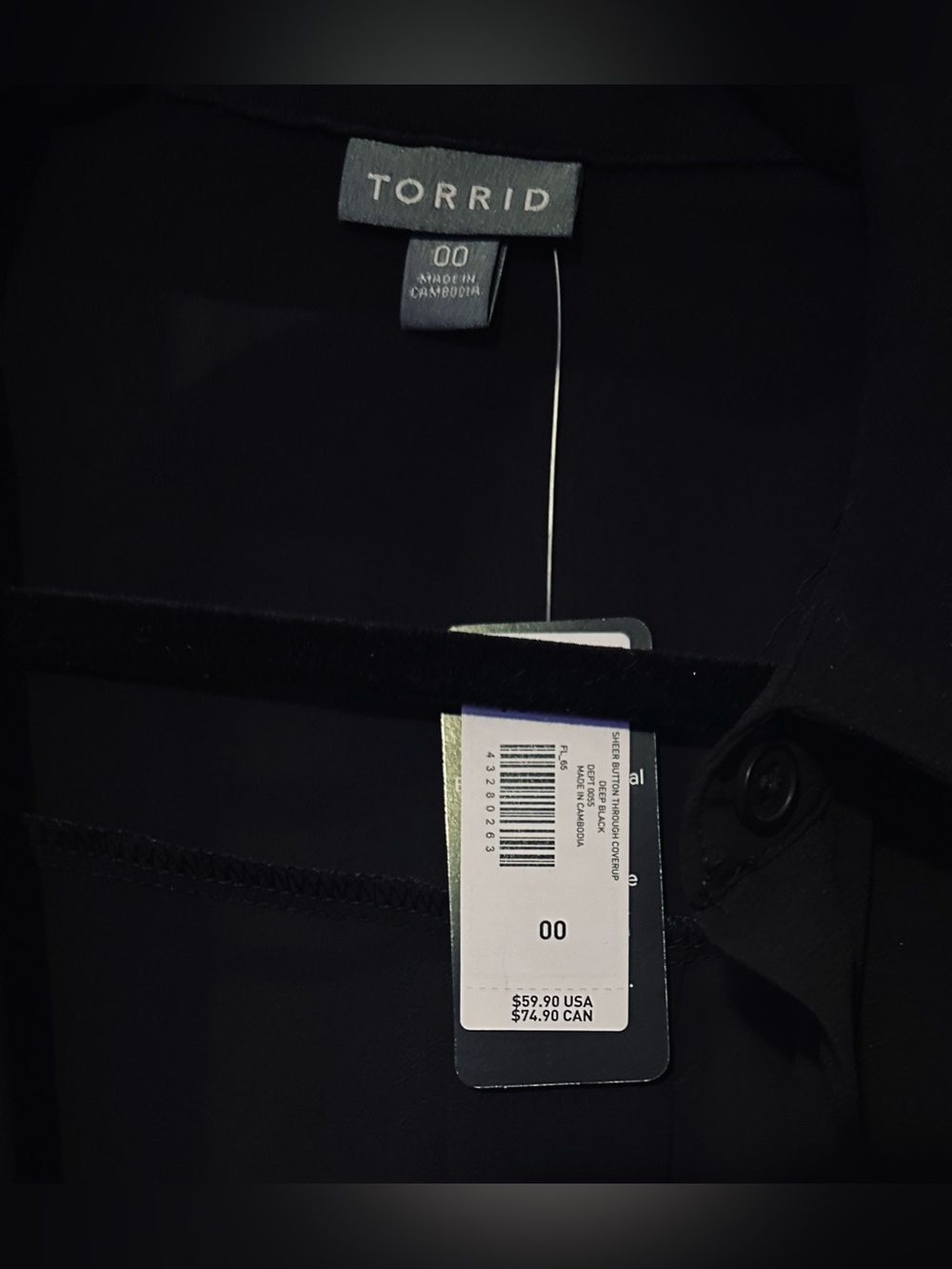 NWT TORRID Sheer Long Sleeve Tunic Shirt - Picture 8 of 8